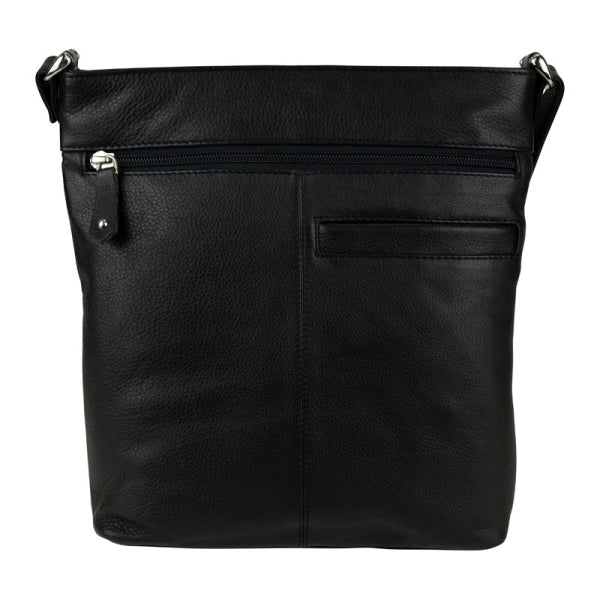 Franco Bonini - 1304 Striped leather shoulder bucket bag - Black - 0