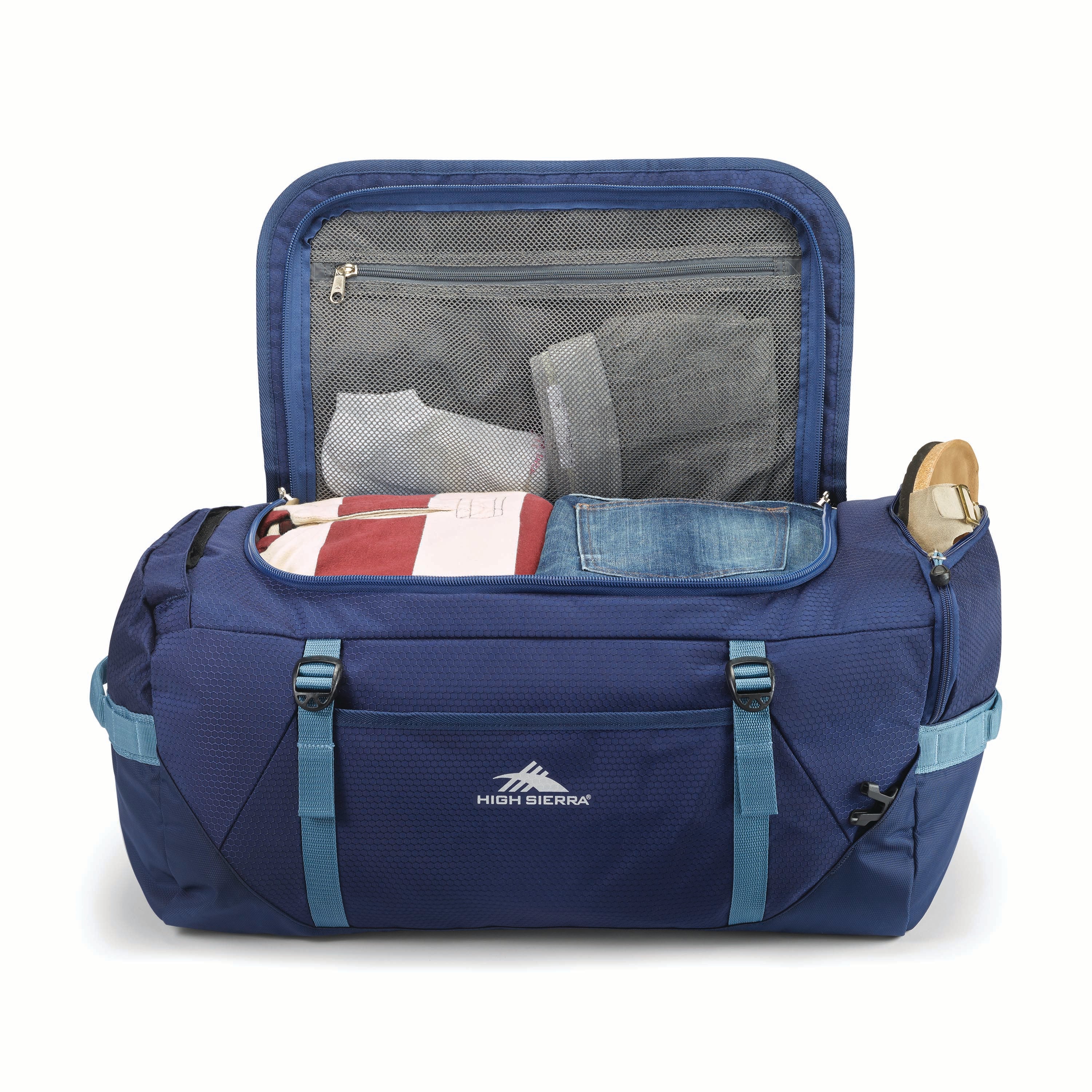 High Sierra - Convertable Backpack-Duffle - Navy-Graphite Blue-7