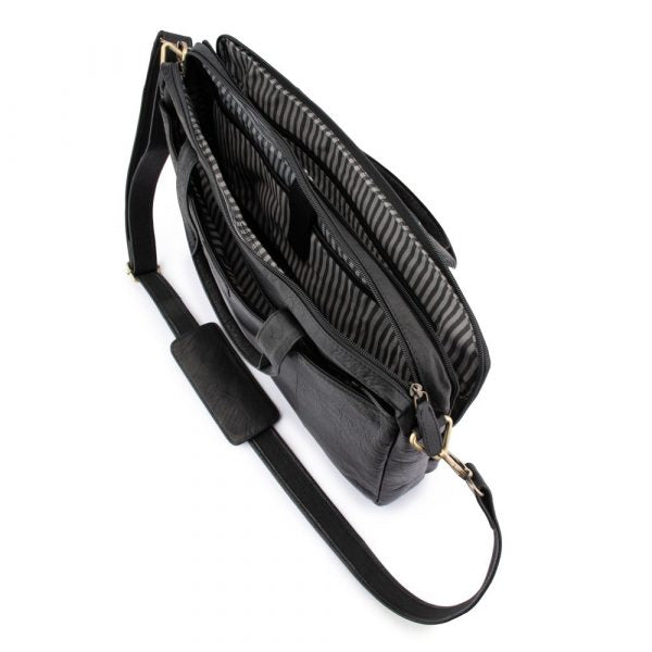 Franco Bonini - 15-0024 Leather busine bag 2 handle - Brown-3