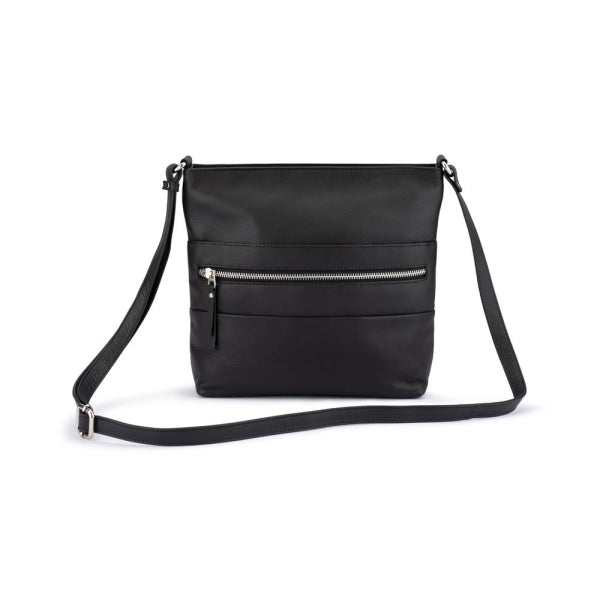Franco Bonini - 21-0022 Leather long strap Square handbag - Black