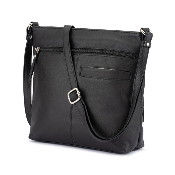 Franco Bonini - 21-0022 Leather long strap Square handbag - Black-2