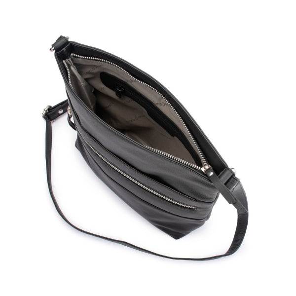 Franco Bonini - 21-0022 Leather long strap Square handbag - Black-3
