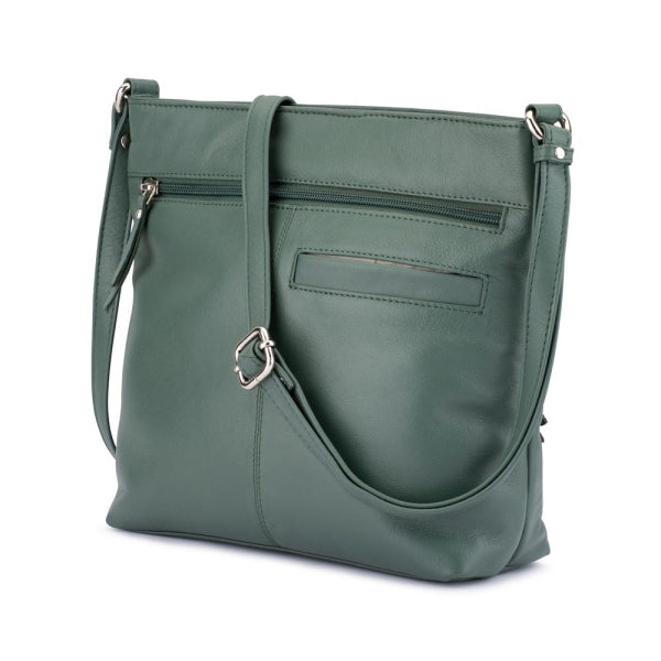 Franco Bonini - 21-0022 Leather long strap Square handbag - Trade Wind - 0
