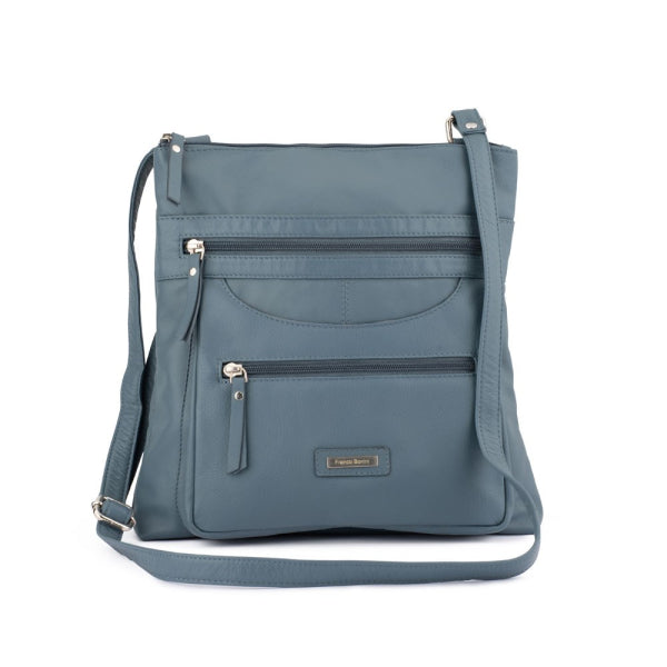 Franco Bonini - 21-0023 Leather front pocket Handbag - New Grey-1