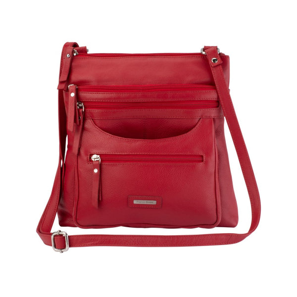 Franco Bonini - 21-0023 Leather front pocket Handbag - Red-1