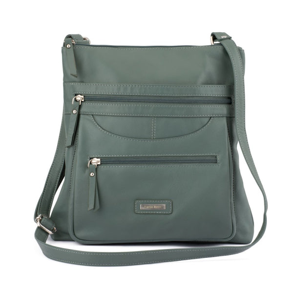 Franco Bonini - 21-0023 Leather front pocket Handbag - Trade Wind-1
