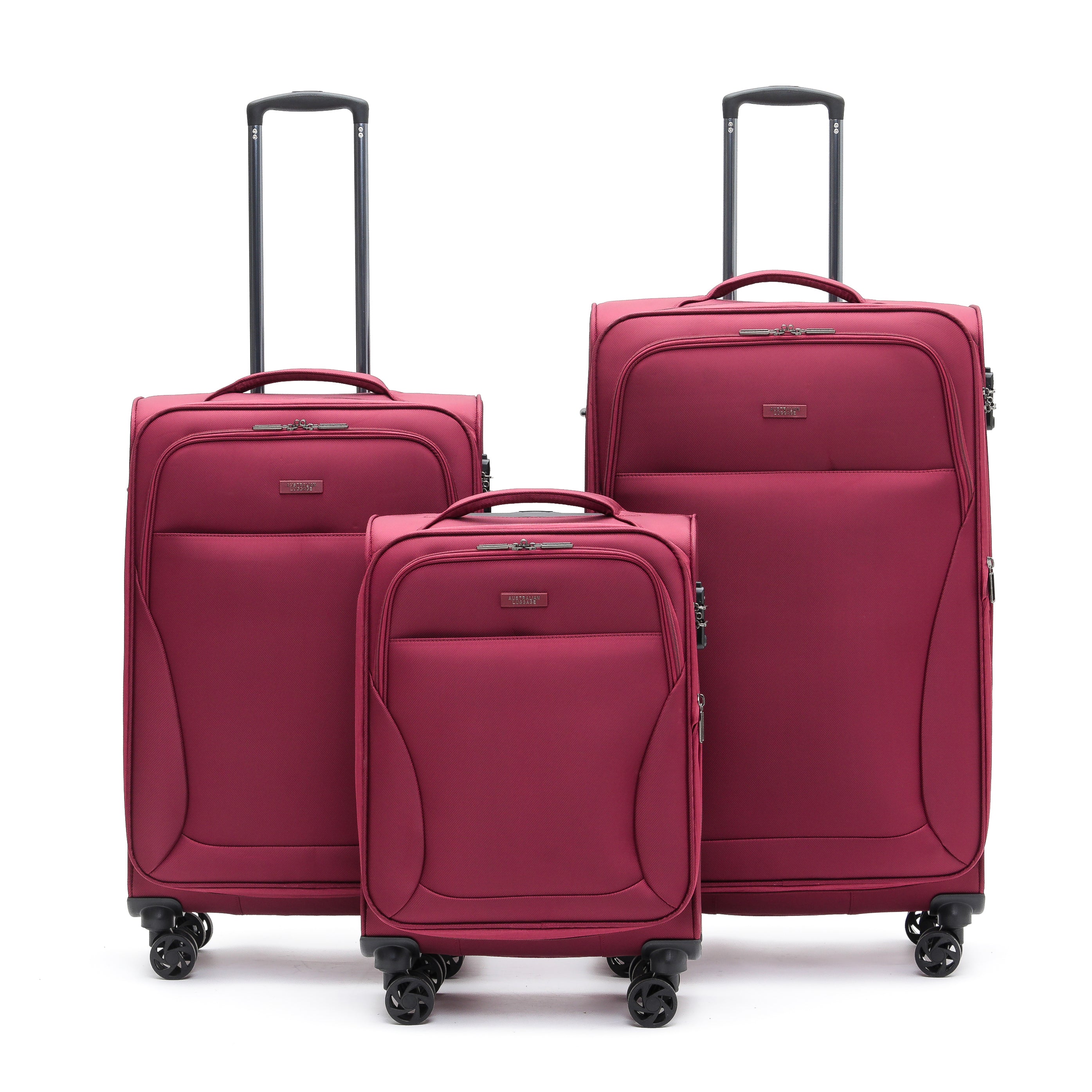 Aus Luggage - WINGS Set of 3 Suitcases - Wine - 0