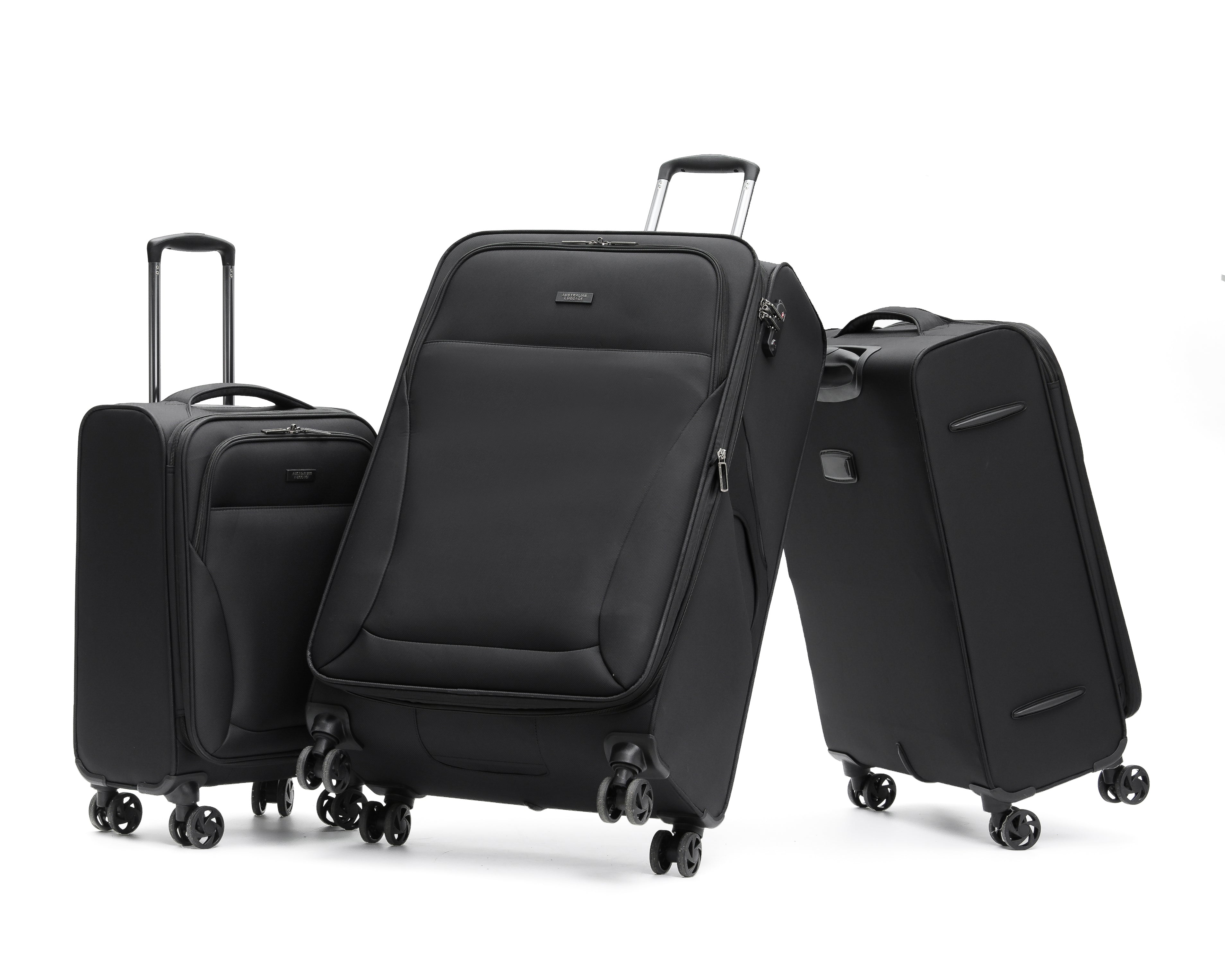 Aus Luggage - WINGS Set of 3 Suitcases - Black-10