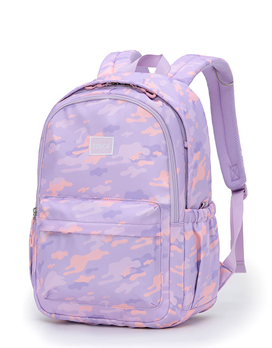 Tosca - TCA948 Camo Kids backpack - Purple-1