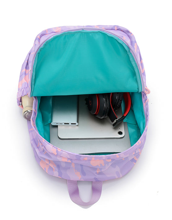 Tosca - TCA948 Camo Kids backpack - Purple-3