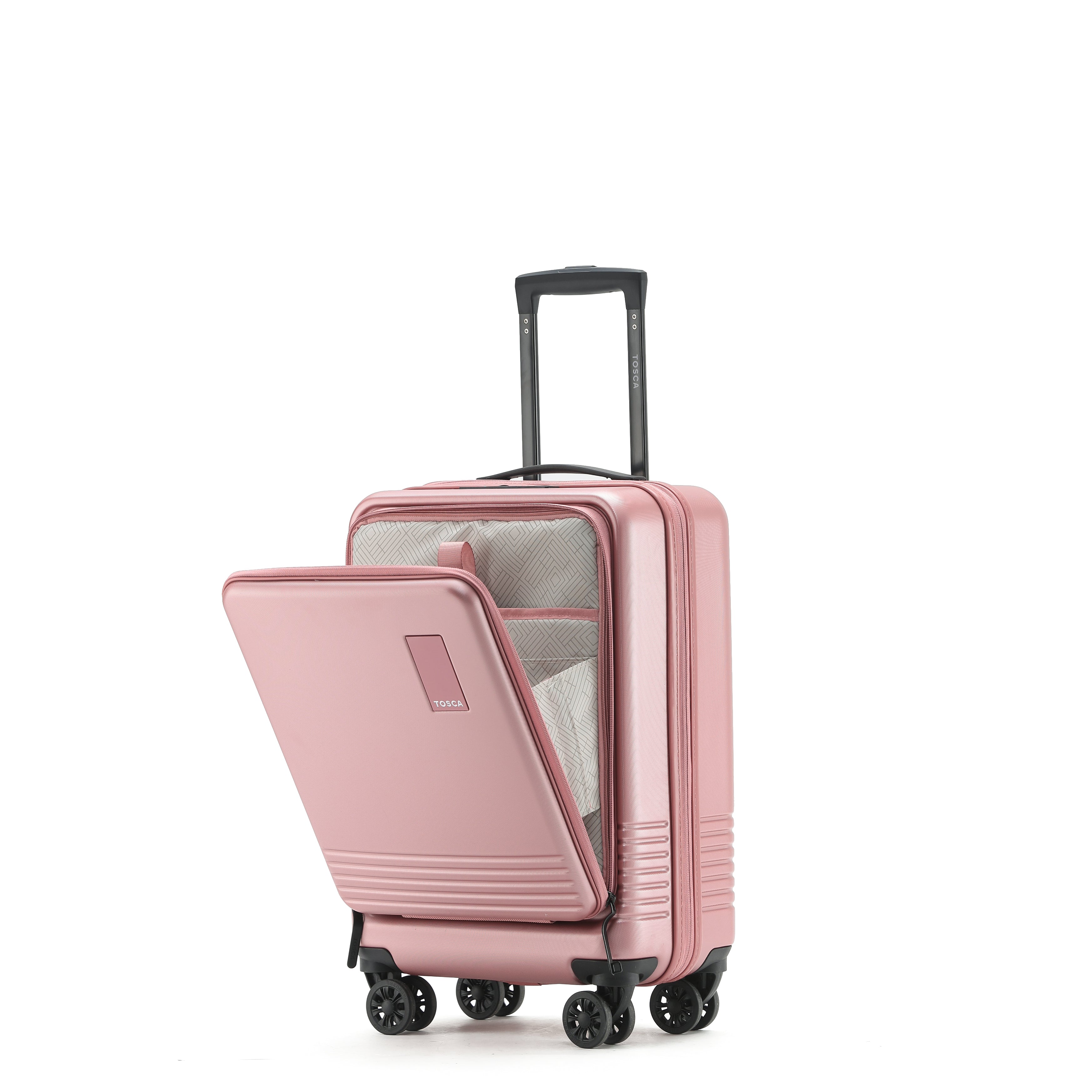 Tosca - TCA644 Horizon Front lid opening Set of 3 suitcases - Dusty Rose-12