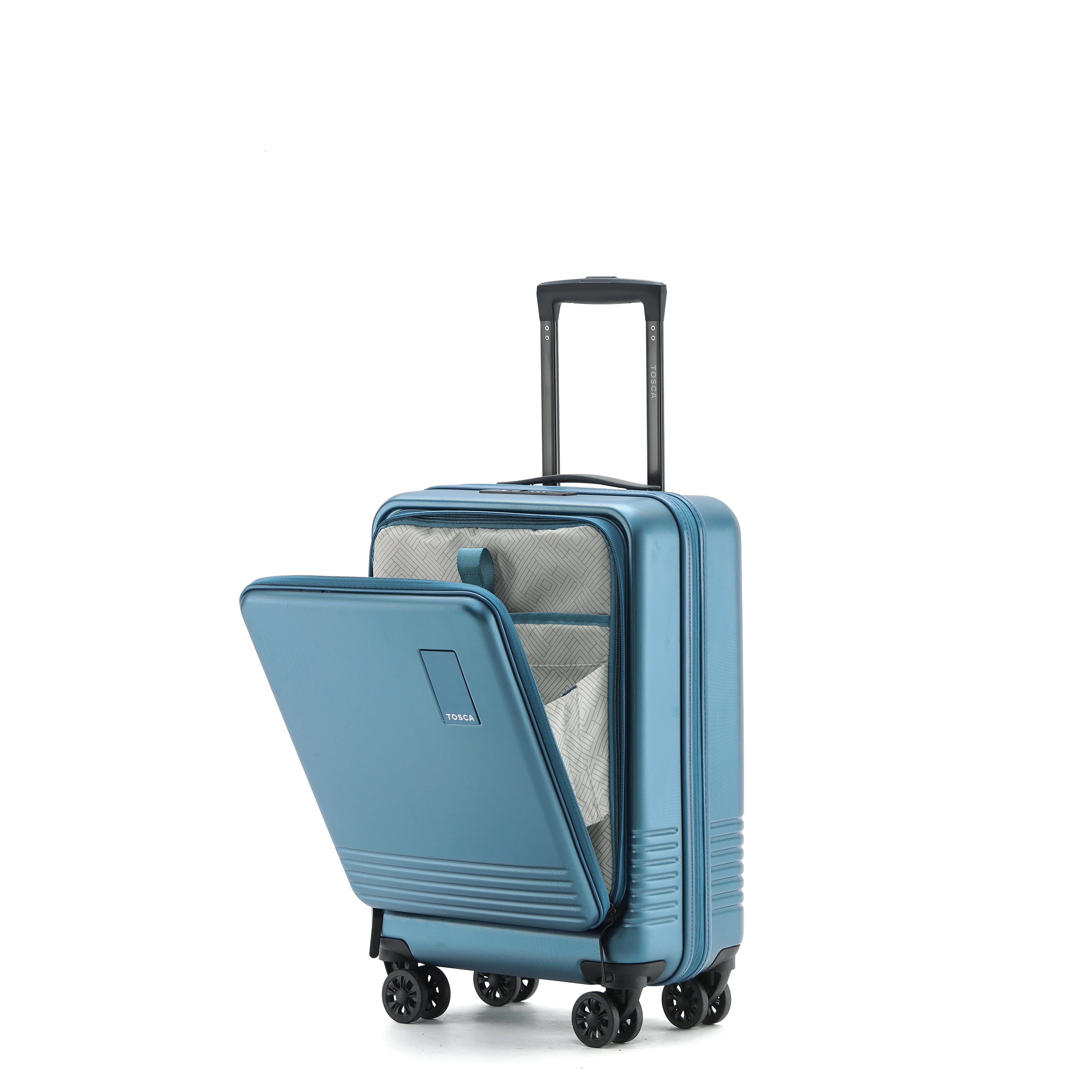 Tosca - TCA644 Horizon Front lid opening Set of 3 suitcases - Blue-10