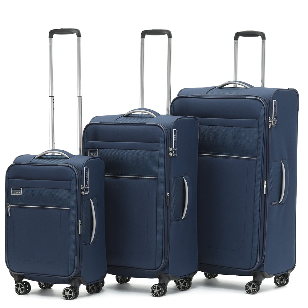 Tosca - VEGA set of 3 suitcases (L-M-S) - Navy - 0