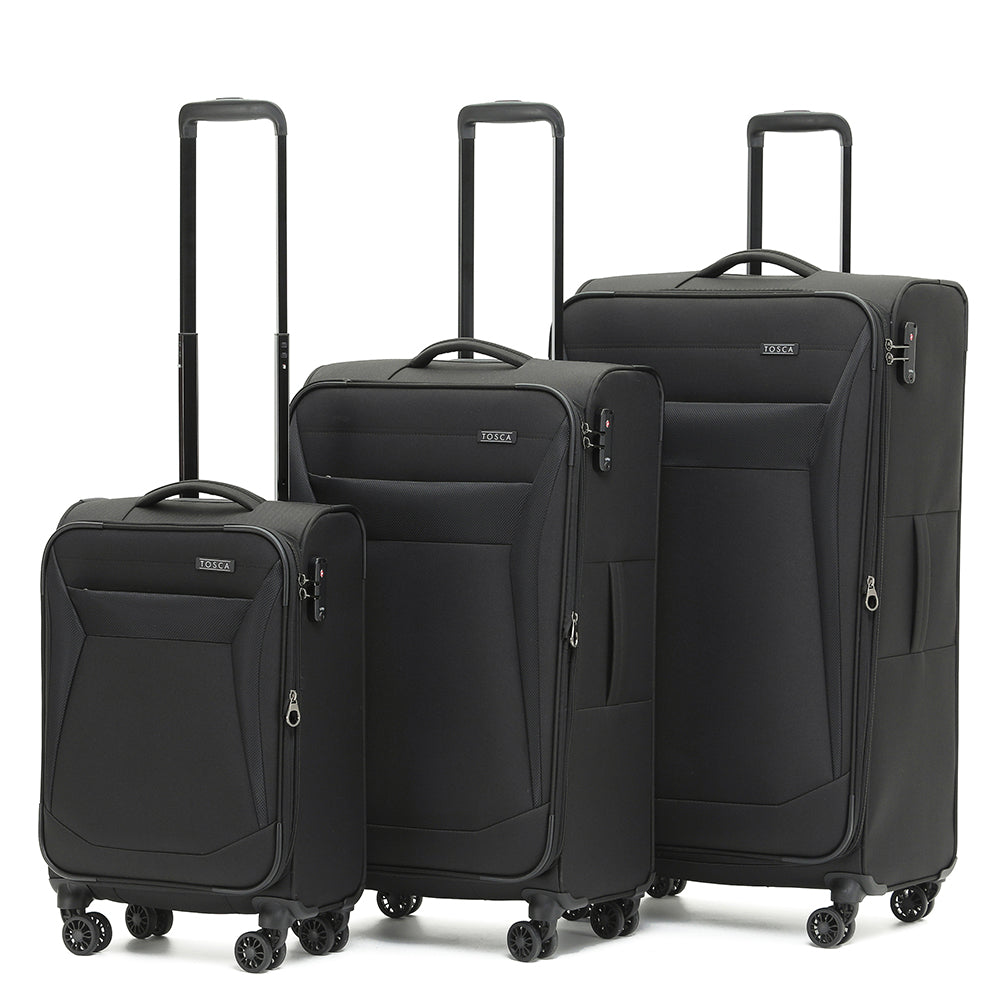Tosca - Aviator 2.0 set of 3 suitcases (L-M-S) - Black-2
