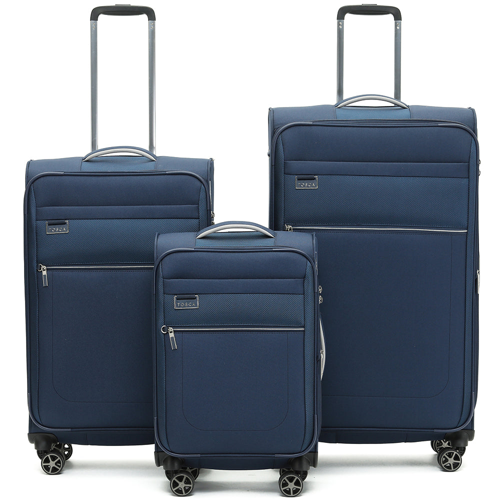 Tosca - VEGA set of 3 suitcases (L-M-S) - Navy