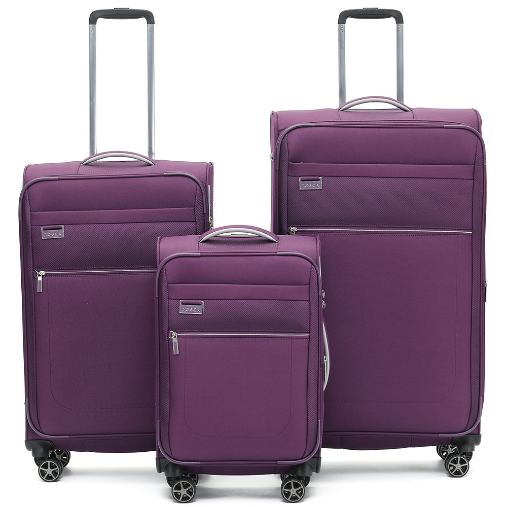 Tosca - VEGA set of 3 suitcases (L-M-S) - Plum