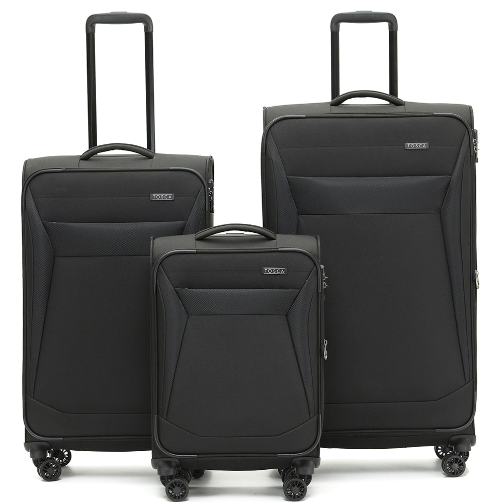 Tosca - Aviator 2.0 set of 3 suitcases (L-M-S) - Black