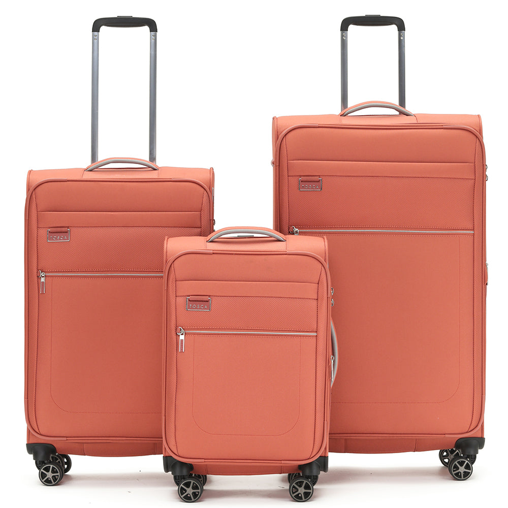 Tosca - VEGA set of 3 suitcases (L-M-S) - Rust-1