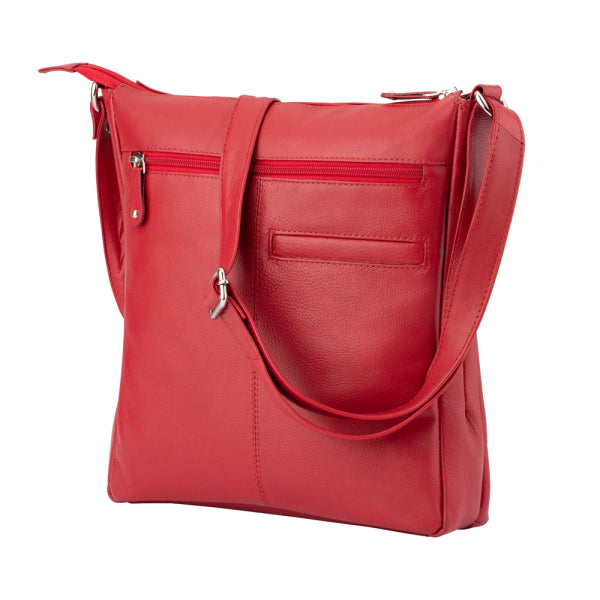 Franco Bonini - 4557 Slim Shoulder Crossbody Leather Bag - Red - 0