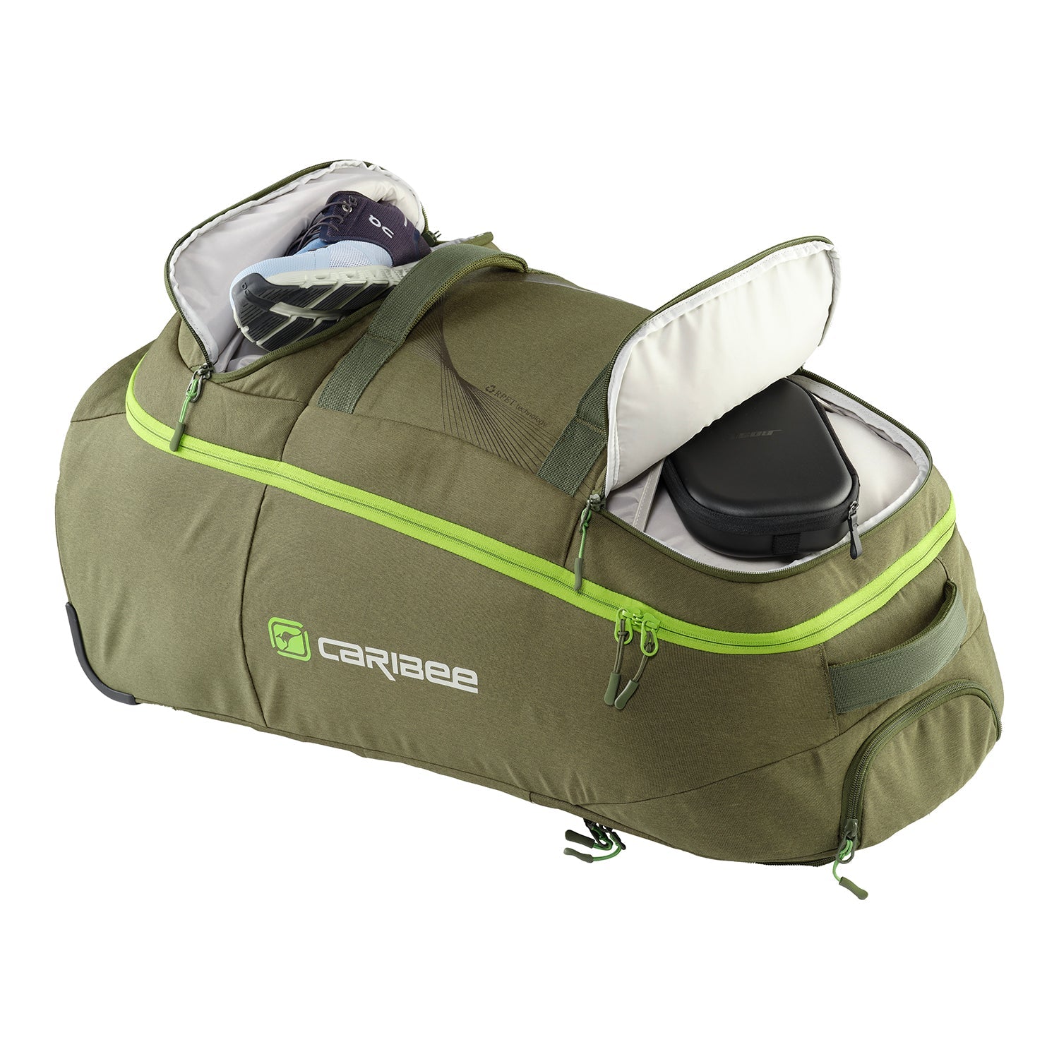 Caribee- Adventure 70L Duffle w Backpack straps - Olive-7