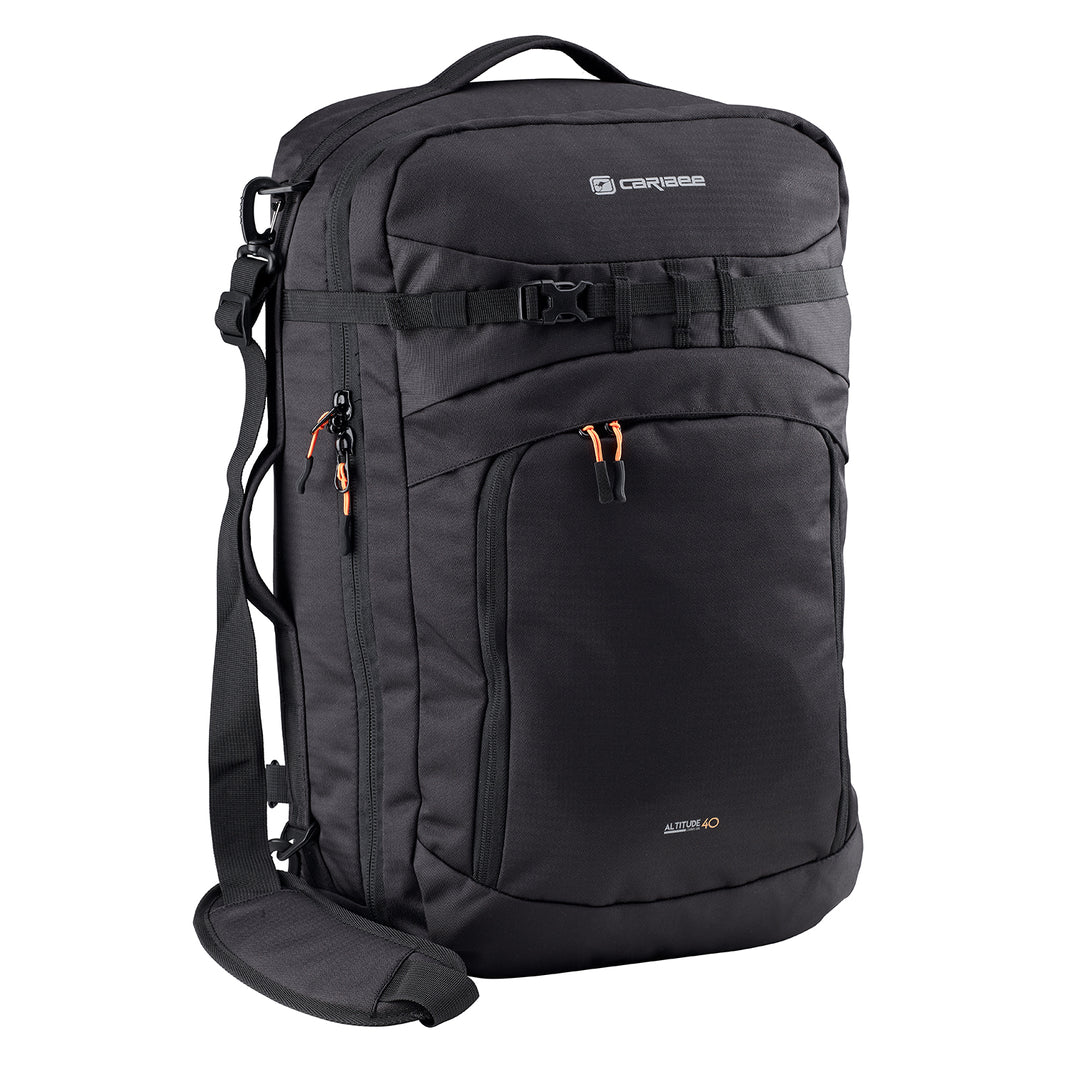 Caribee - Altitude 40 carry on backpack shoulder overnight bag - Black