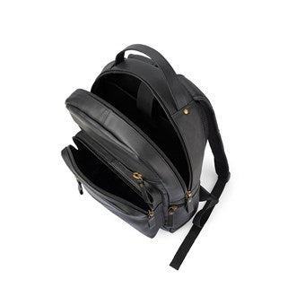 b. - BP011 Rounded Leather backpack - Black-1