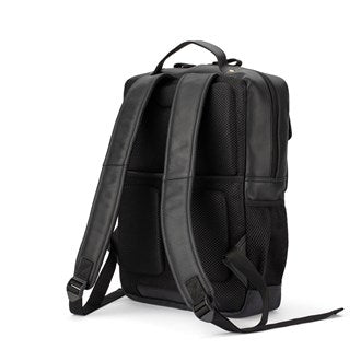 b. - BP016 Square Leather backpack - Black - 0