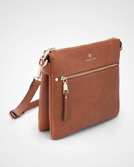 Renee Zip Top 2 Compartment Crossbody Bag - 0