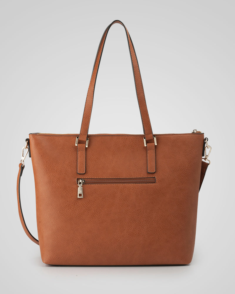 Inga Large Zip Top Tote Bag With Laptop Pocket + Aztec Bag Strap-8