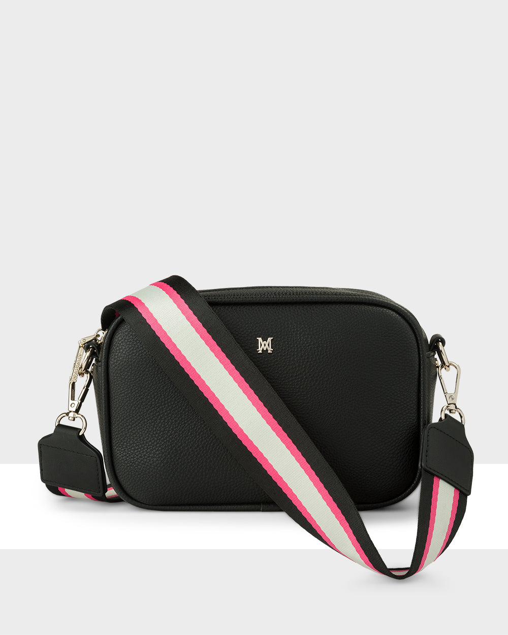 Monica Camera Crossbody Bag + Stripe Bag Strap