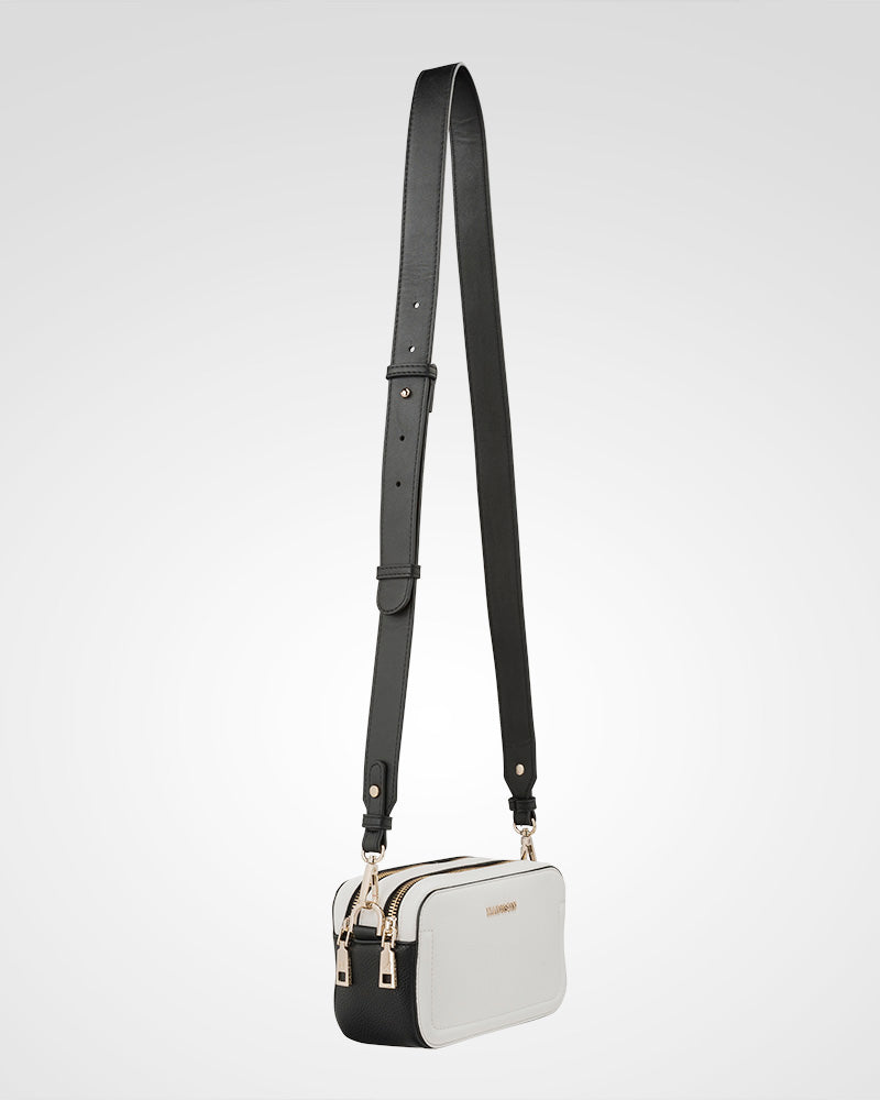Maddie Double Zip Camera Crossbody Bag With Wide Strap-4
