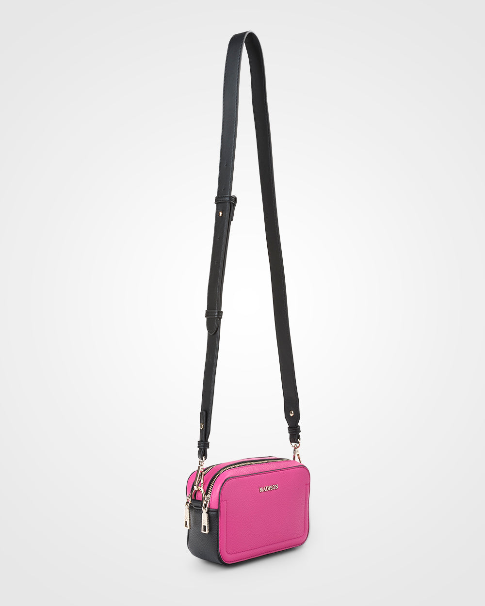 Maddie Double Zip Camera Crossbody Bag + Monogram Bag Strap-5