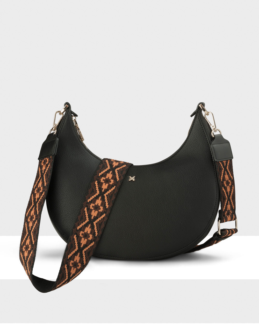Pia Cresent Shoulder Bag With Crossbody Strap + Aztec Strap