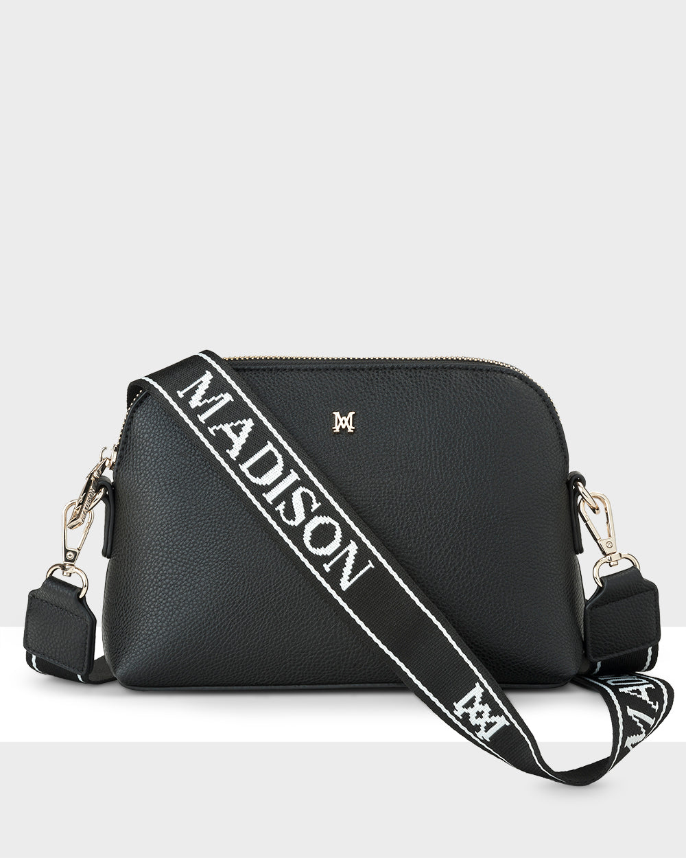 Sophie Curve Top Crossbody Bag + Monogram Stripe Bag Strap