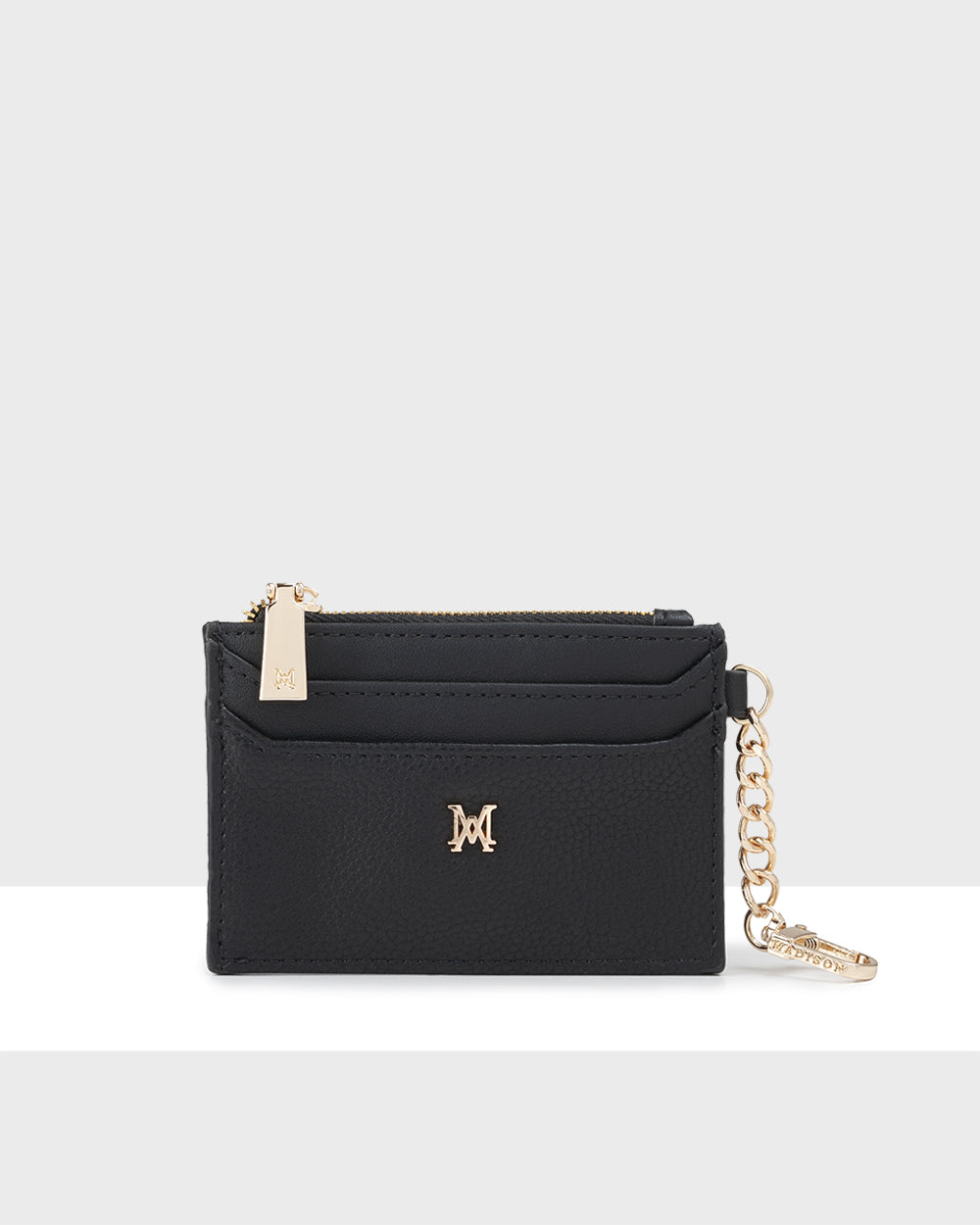 Hannah Zip Card Case With Chain Clip