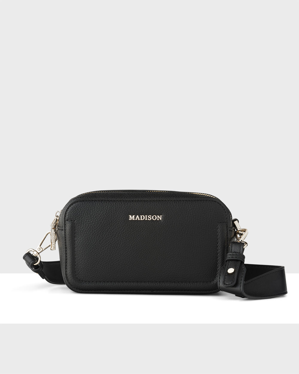 Maddie Double Zip Camera Crossbody Bag With Wide Strap-2