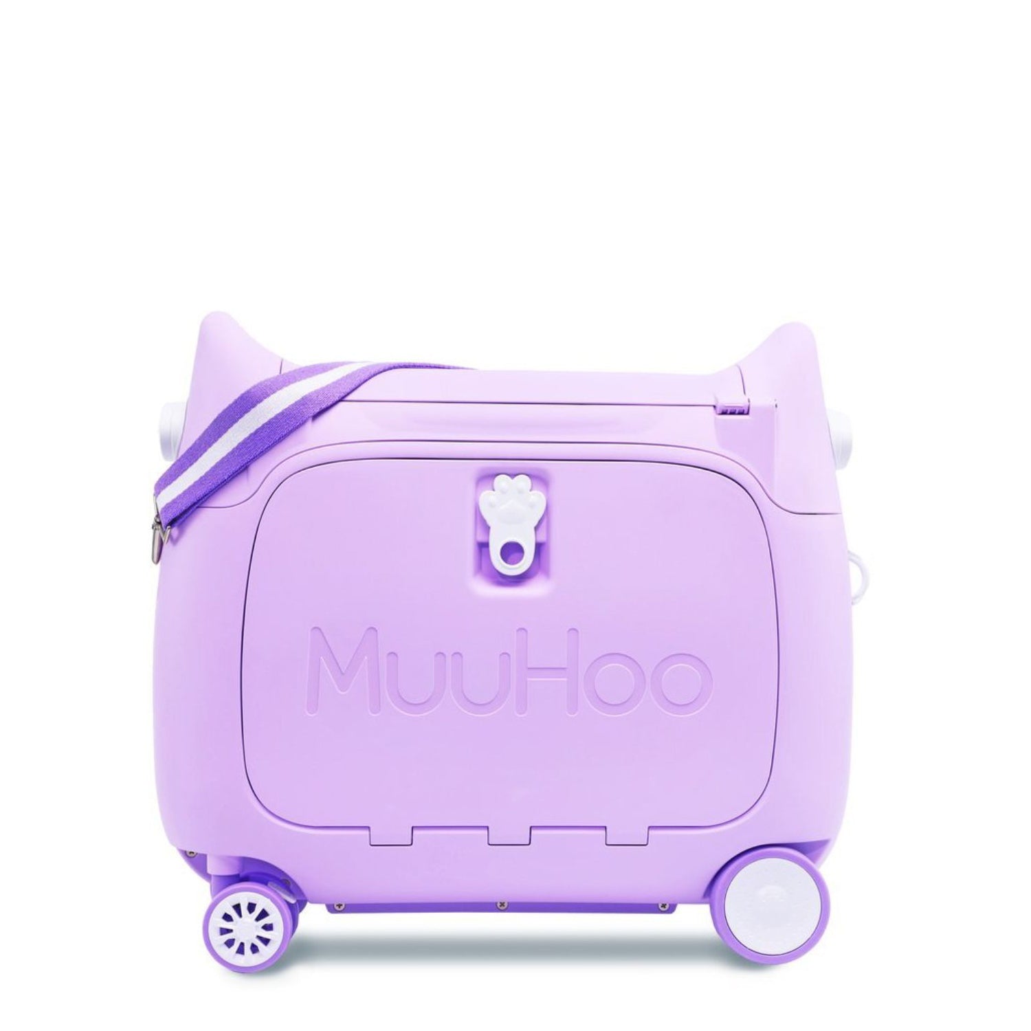 MooHuu - Kids Carry-on Rolling Luggage - Purple-1