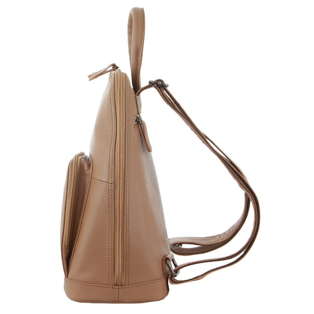 Milleni - NL10767 Ladies Leather Backpack - Burro - 0