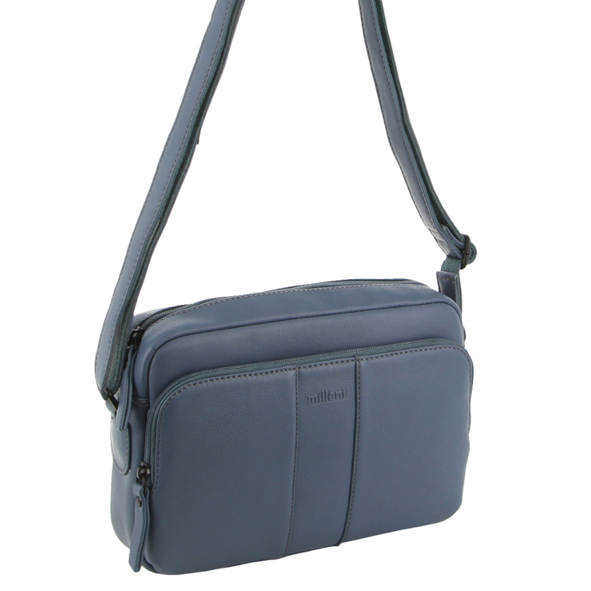Milleni - NL3871 Small leather sidebag - Teal-3