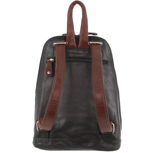 Milleni - NL10767 Leather Backpack - Black/Chesnut-3