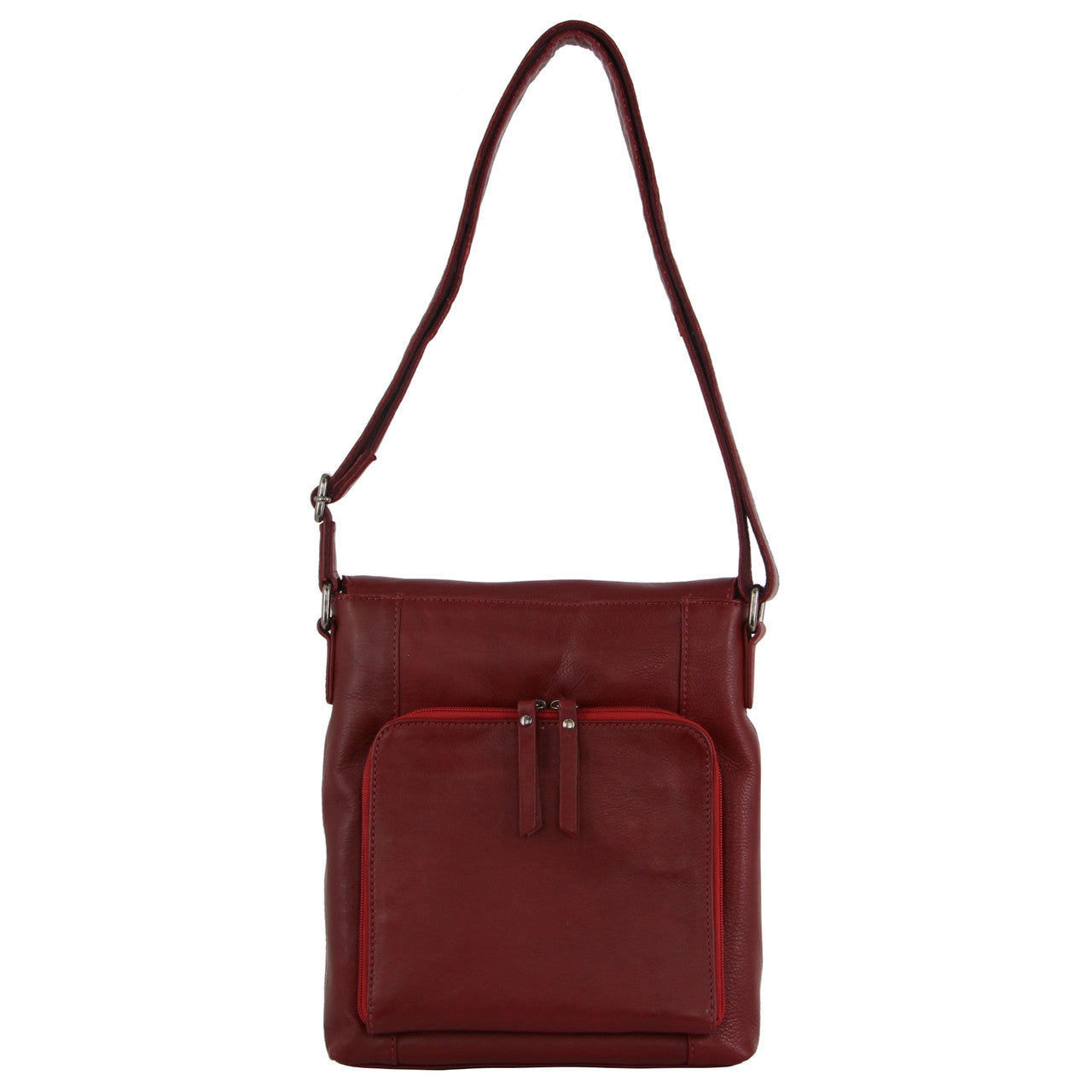 Milleni - NL9470 Leather Handbag - Red-3