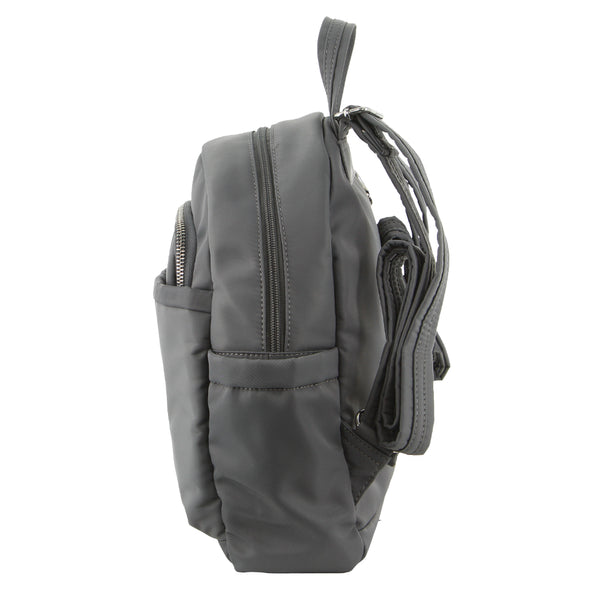 Pierre Cardin - 2418 Anti-Theft Nylon Backpack - Grey-2