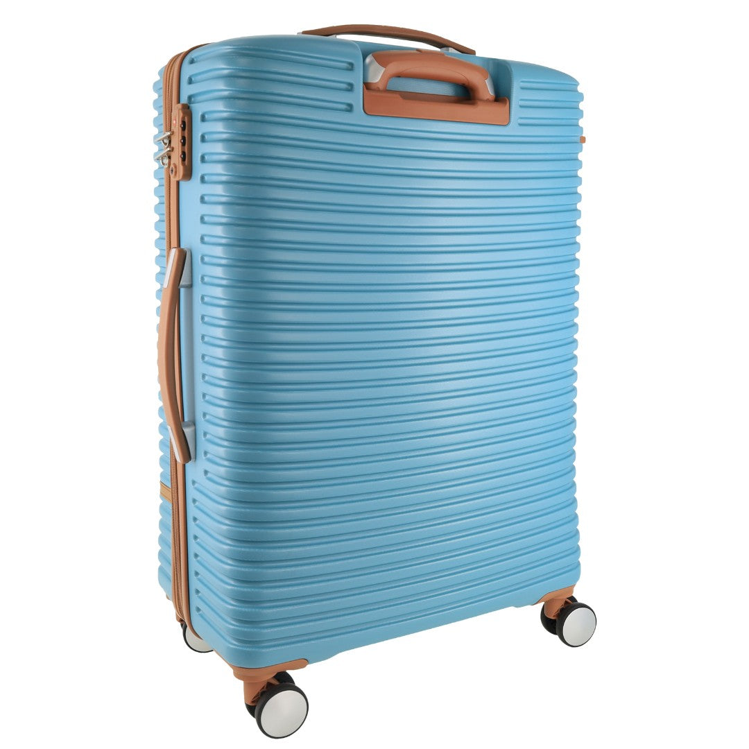 Pierre Cardin - PC3937L 80cm Large PU Trim Fashion Suitcase - Blue