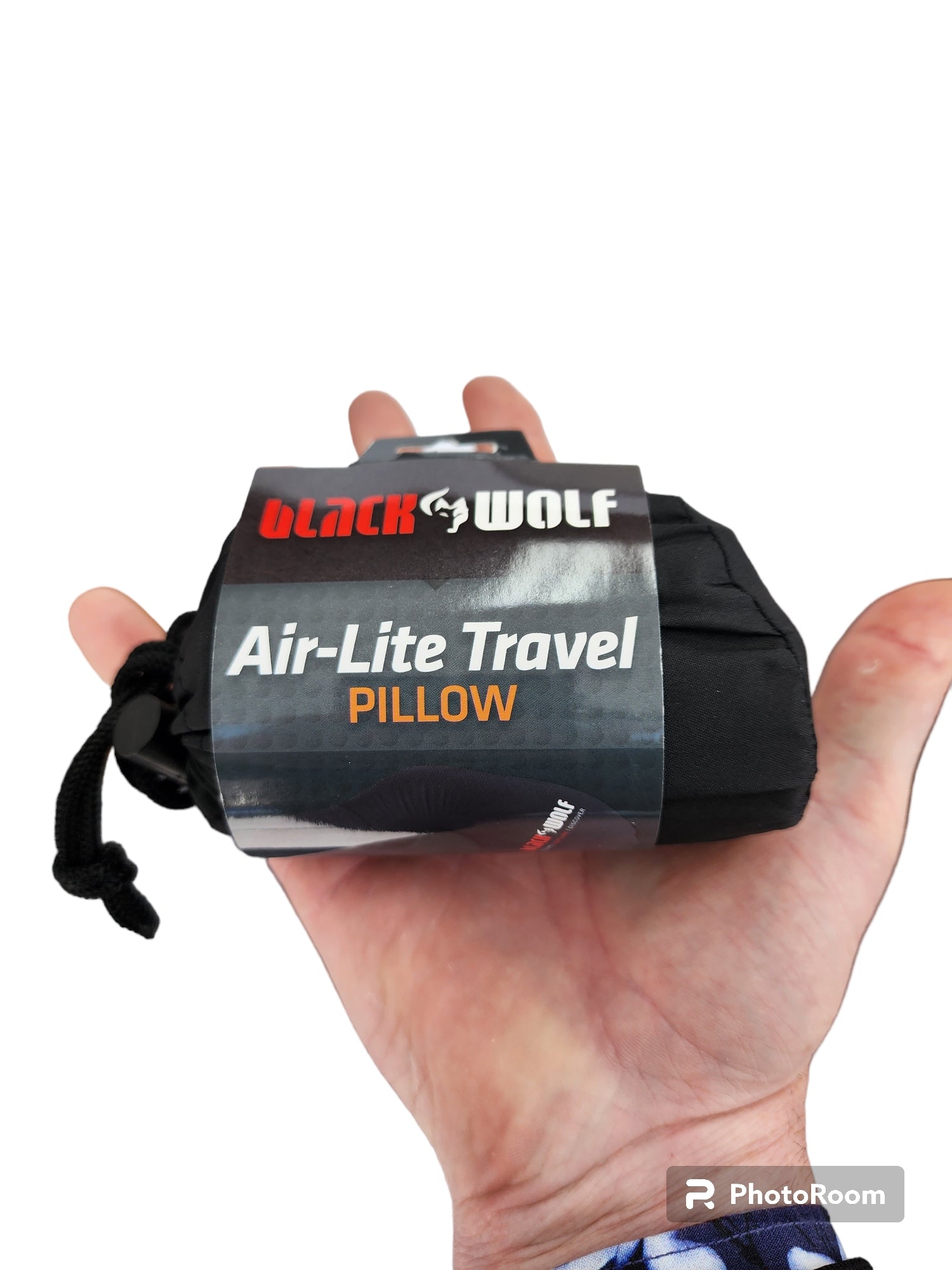 Black Wolf - Air Lite Travel inflatable neck pillow - Black-3