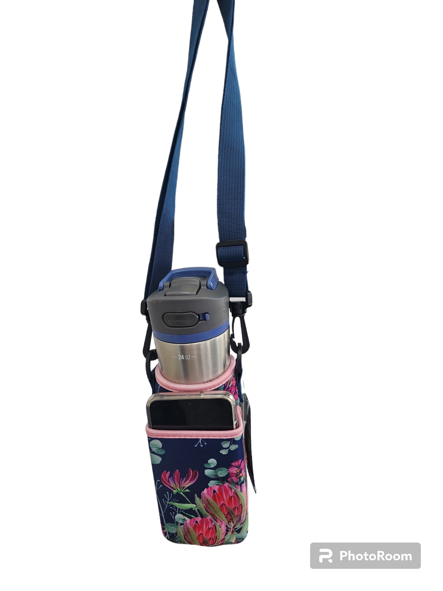 Neoprene Bottle/Phone Carrier - Blush Beauty (S/O)-3