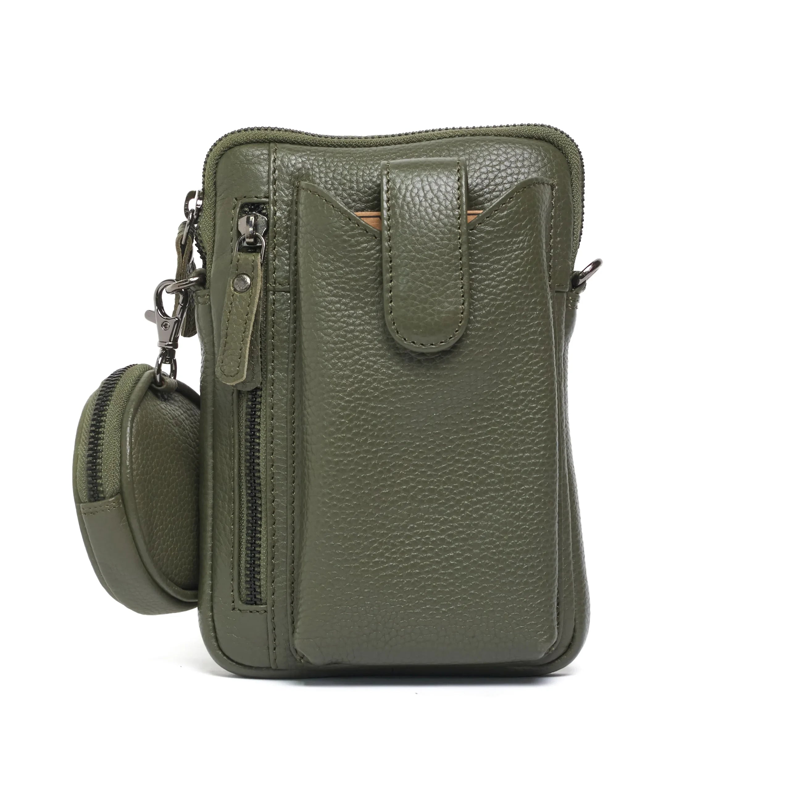 Oran - RH-4915 Sandy Phone bag with removable coin case - Green-1