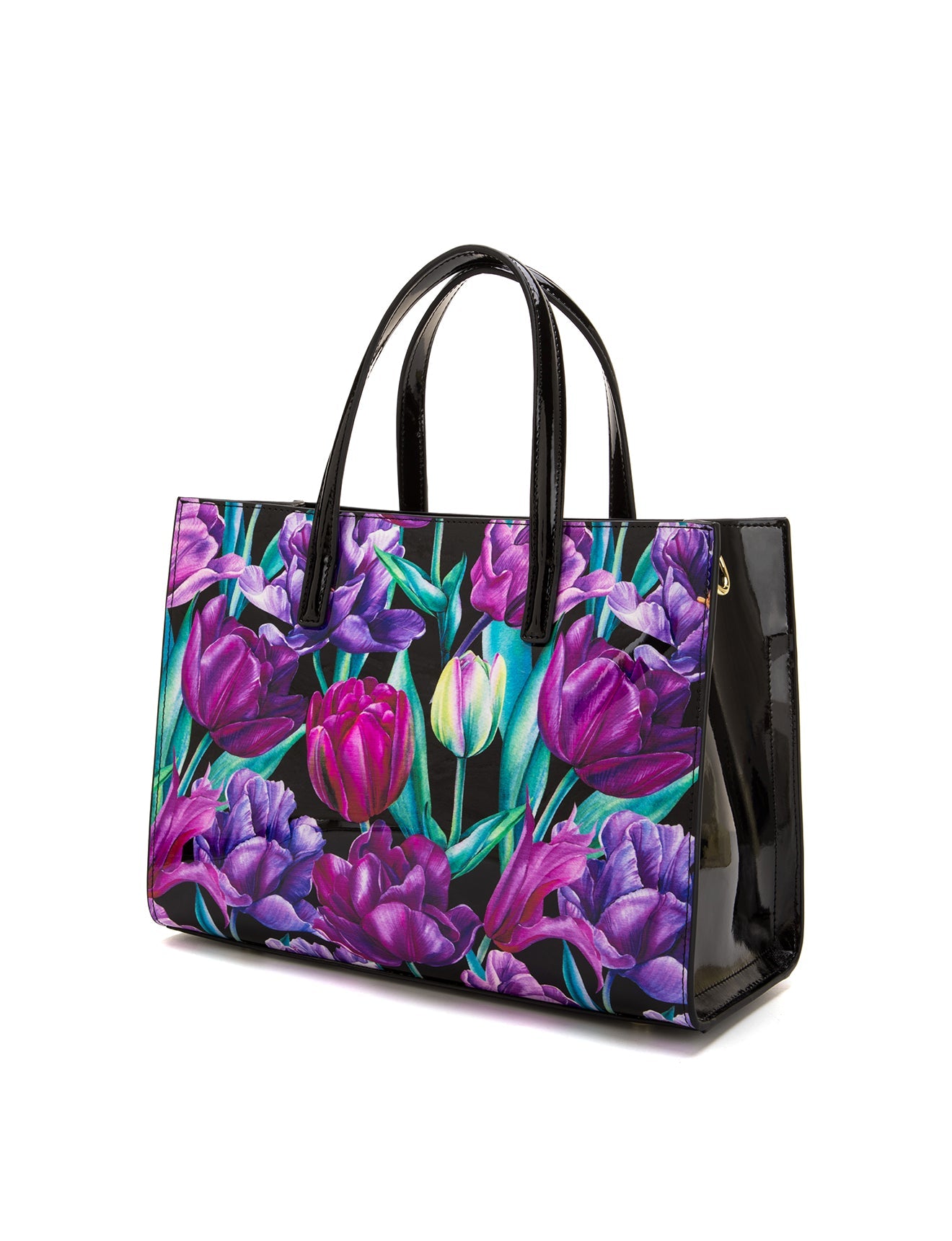 Serenade - SN92-0821 Tulip Grip Handle Leather bag - Floral-5