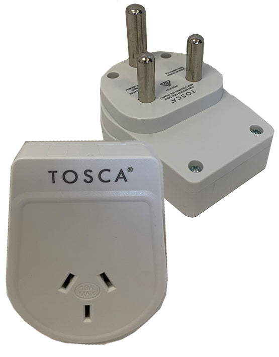 Tosca - Indian travel adaptor - White