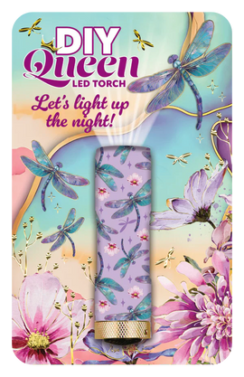 Lisa Pollock - TRCH03 LED Torch - Delightful Dragonflies