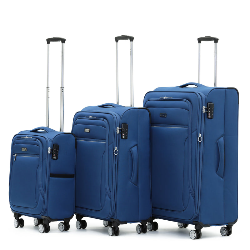 Tosca - Set of 3 Transporter Suitcases - Blue-2
